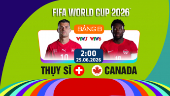 Thụy Sĩ vs Canada Bảng B FIFA World Cup 2026