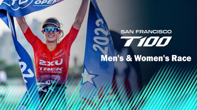 Mens and Womens Race - T100 Triathlon World Tour 2024 San Francisco