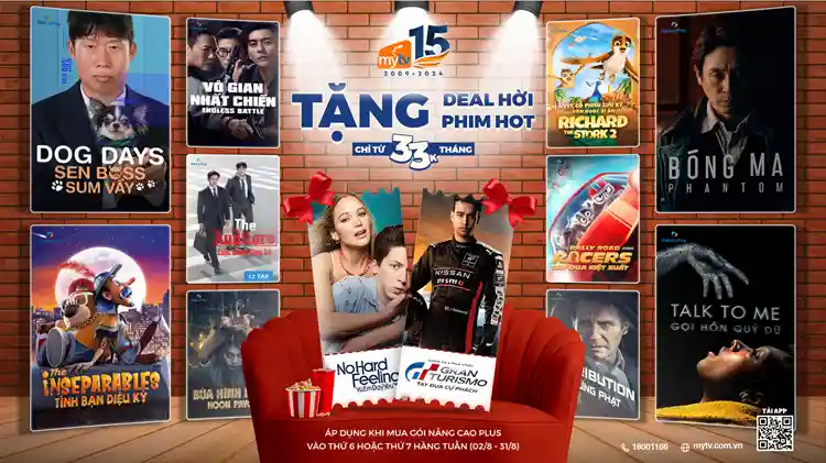 Deal chồng deal - Giảm 50% MyTV Nâng cao Plus tặng thêm phim bom tấn Hollywood