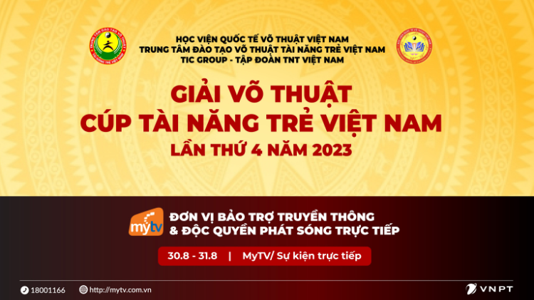 Truyền hình MyTV bảo trợ truyền thông và độc quyền phát trực tiếp giải Võ thuật cúp Tài năng trẻ Việt Nam
